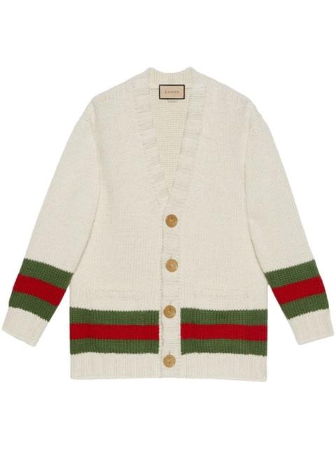 GUCCI Web-detail V-neck cardigan