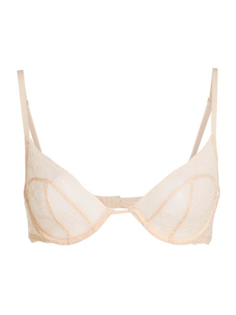 KIKI DE MONTPARNASSE Women's Mon Cheri Sheer Lace Demi Bra - Blush