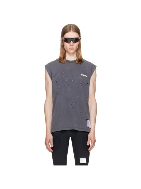 SATISFY Gray MothTech Muscle Tank Top