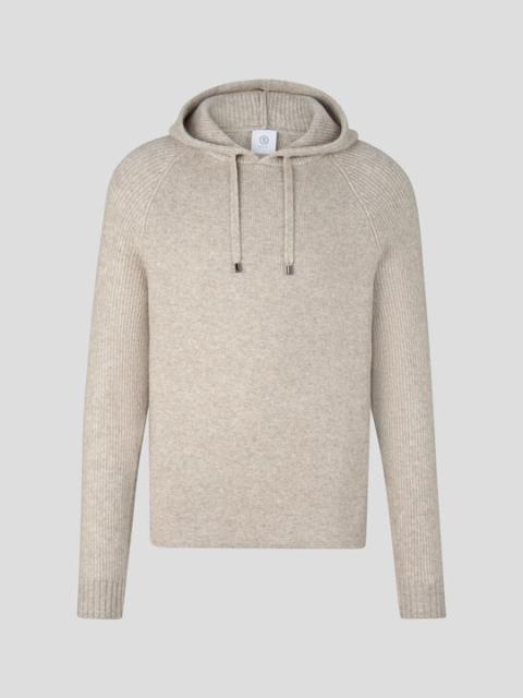 BOGNER Xapi Knitted hoodie in Beige