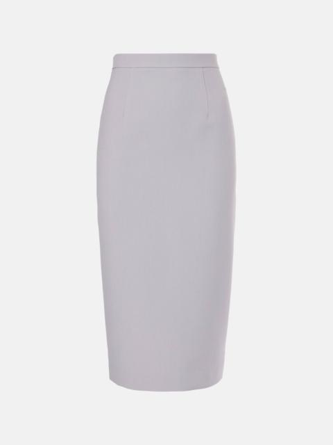 Crêpe midi skirt