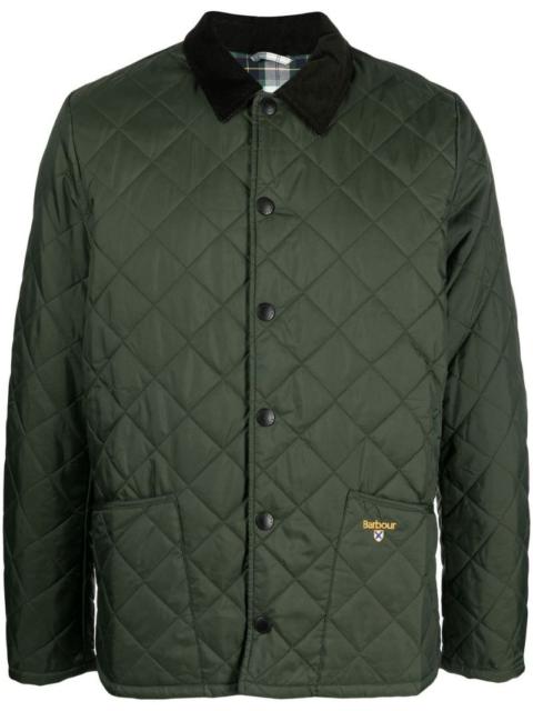 Barbour quilted-design logo-embroidered jacket