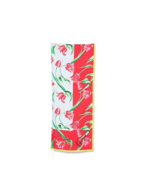 KENZO tulip-print silk scarf