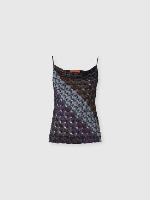 Missoni Lace motif top with draped neckline
