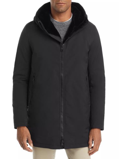 Hooded Parka With Faux Fur Lining