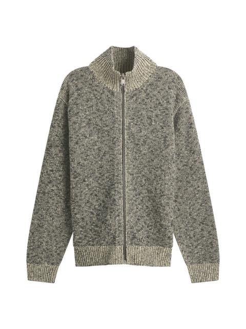 Jil Sander Jil Sander Speckled Mouline Zip Up Jumper