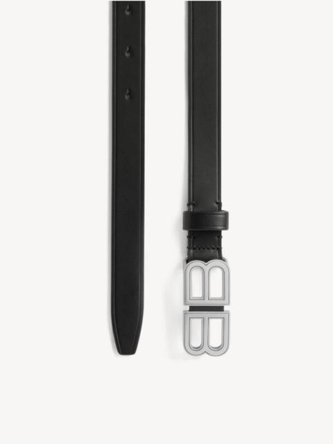 BALENCIAGA Women's Bb Hourglass Thin Belt in Black