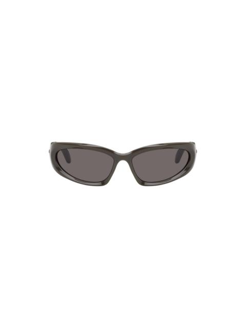 Gray Swift Oval Sunglasses