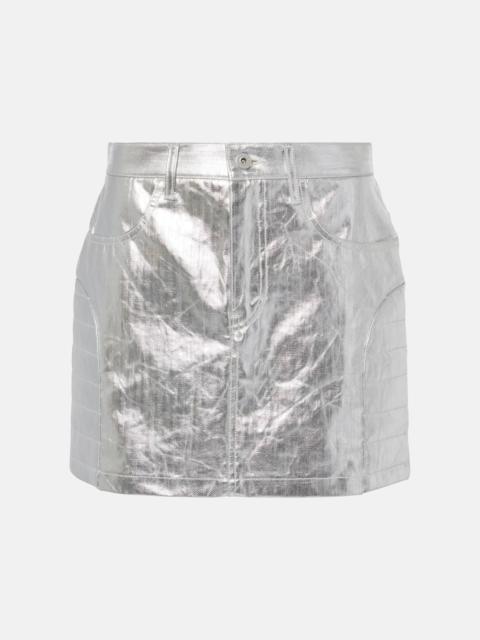 Junya Watanabe Metallic-effect cotton miniskirt