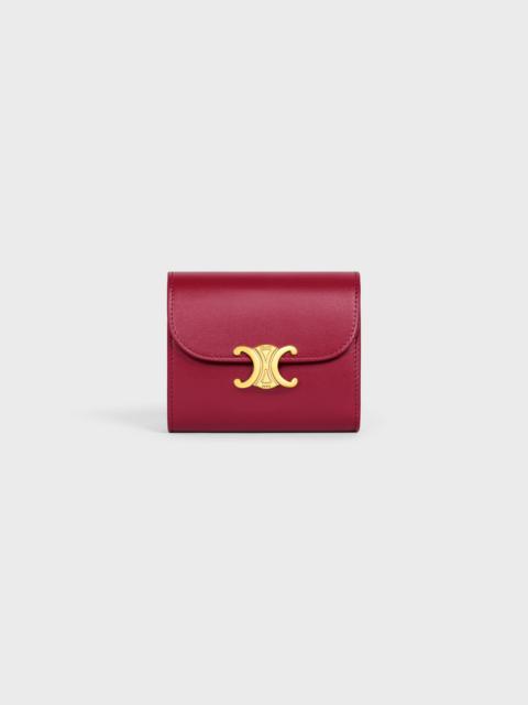 CELINE Triomphe Small Flap Wallet in Shiny calfskin