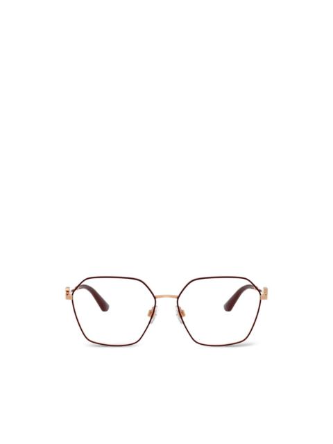 Dolce & Gabbana logo-detail geometric-frame glasses