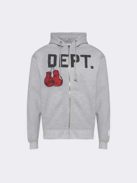 GALLERY DEPT. Boxing Merch Zip Up Hoodie Heather Grey