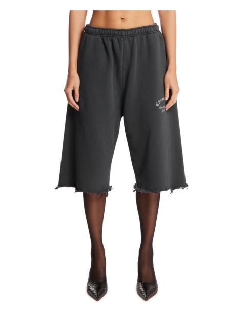 WILLY CHAVARRIA Black Community Center Distressed Shorts