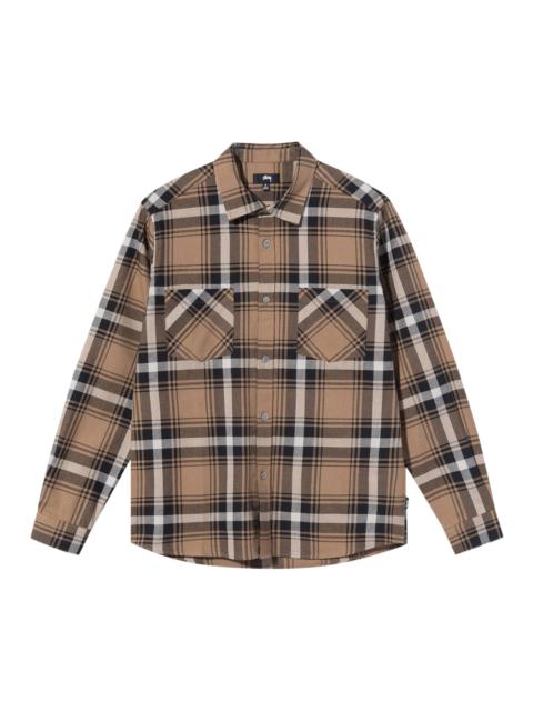 Stussy Classic Bailey Plaid Long-Sleeve Shirt 'Brown'