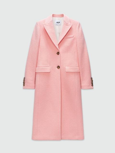 MSGM Pink MSGM tailored single-breasted coat  in wool