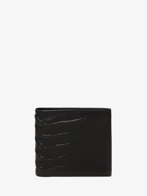 Alexander McQueen Rib Cage Billfold Wallet in Black
