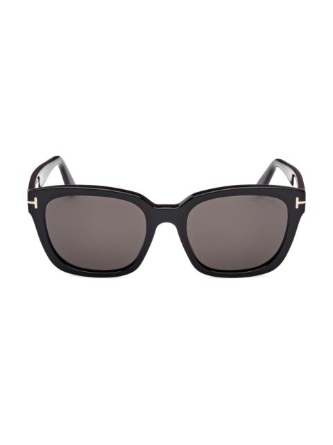 TOM FORD Women's Haylay 53MM Round Sunglasses - Black Grey