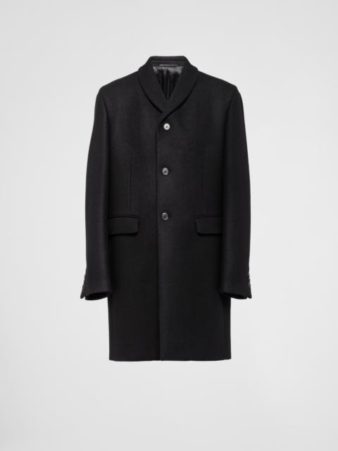 Single-breasted wool and cashmere coat