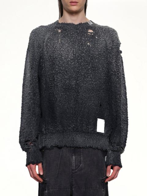 Maison MIHARAYASUHIRO Sun Faded Knit Pullover in Black