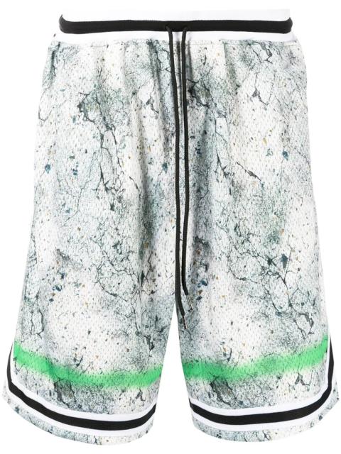 stone-print basketball shorts