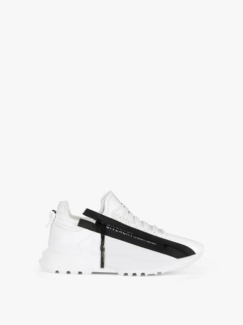 Givenchy SPECTRE LOW RUNNERS SNEAKERS IN PERFORATED LEATHER WITH ZIP