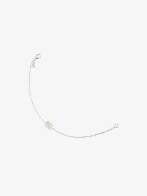 TOUS Silver TOUS Color Bracelet with faceted mother-of-pearl