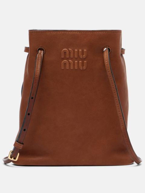Miu Miu Logo leather crossbody bag