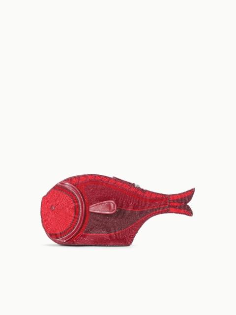 STAUD STAUD PESCE BEADED CLUTCH RED MULTI