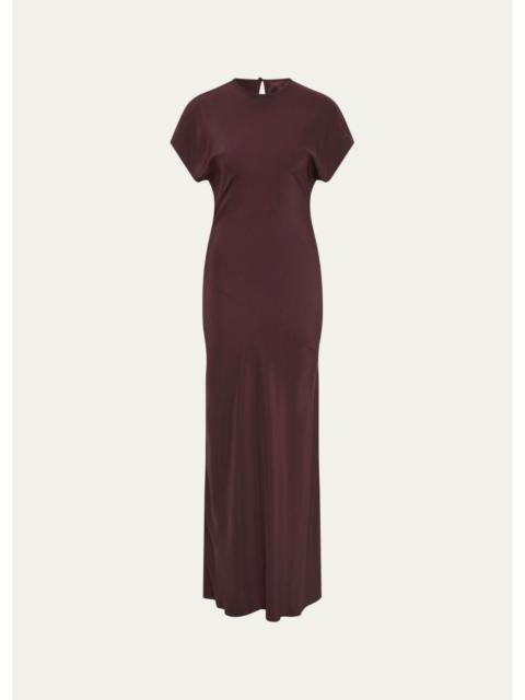 SIR. Noria Silk Cap-Sleeve Gown