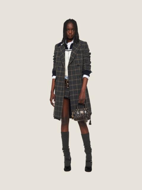 Miu Miu Double-breasted plaid coat