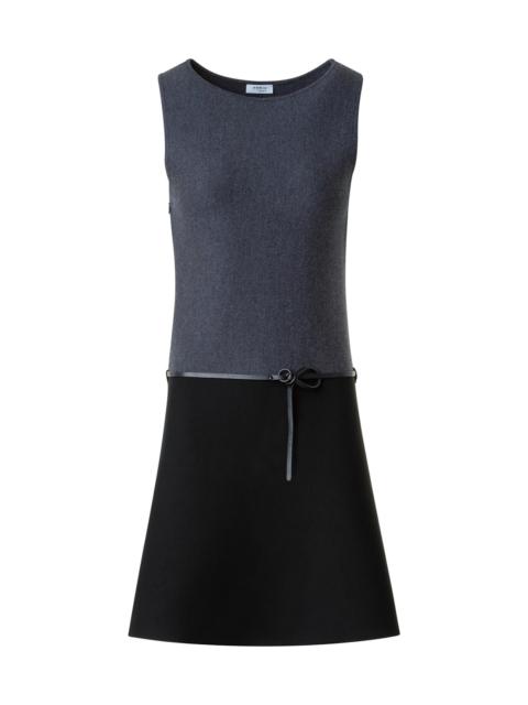 AKRIS Women's Milano-Knit Sleeveless A-Line Minidress - Charcoal Black