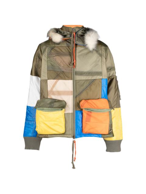 Greg Lauren Parachute Scrapwrk color-block panelled jacket