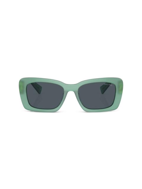 Miu Miu logo-plaque rectangle-frame sunglasses