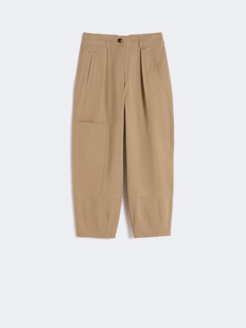 Max Mara BAUTTA Cotton bull denim cargo trousers - SAND