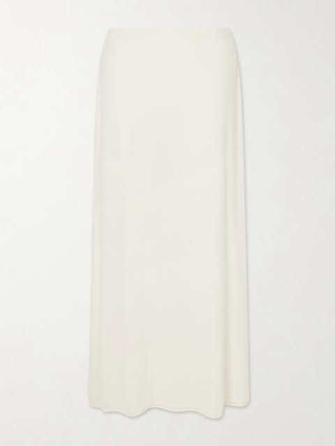 COLLEEN ALLEN Stretch Tencel, Silk And Cashmere-blend Maxi Skirt