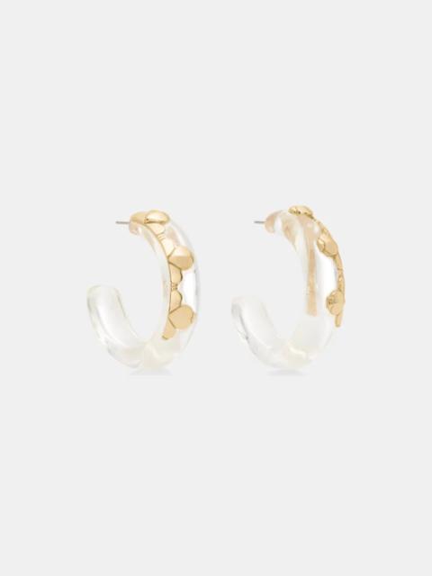 kate spade Spade Flower Lucite Hoops