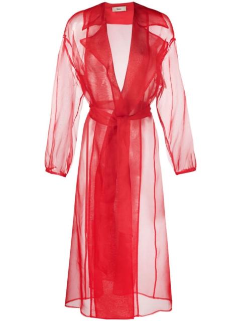Herno belted silk coat