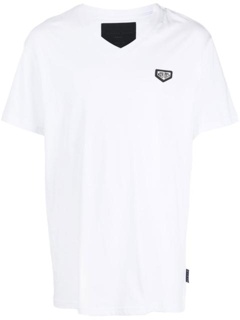 PHILIPP PLEIN logo-plaque V-neck T-shirt