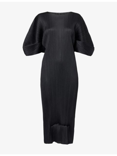 Pleats Please Issey Miyake Slim-fit Round-Neck Knitted Midi Dress