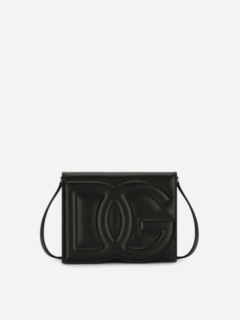 Calfskin crossbody bag with logo