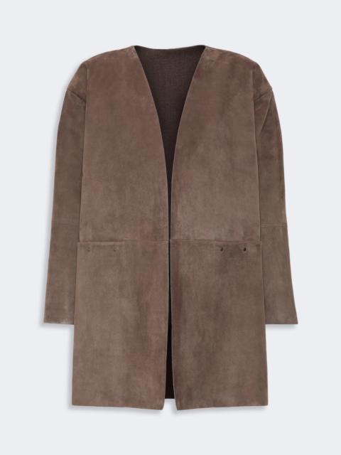 Max Mara FLIRT Suede overcoat - MUD