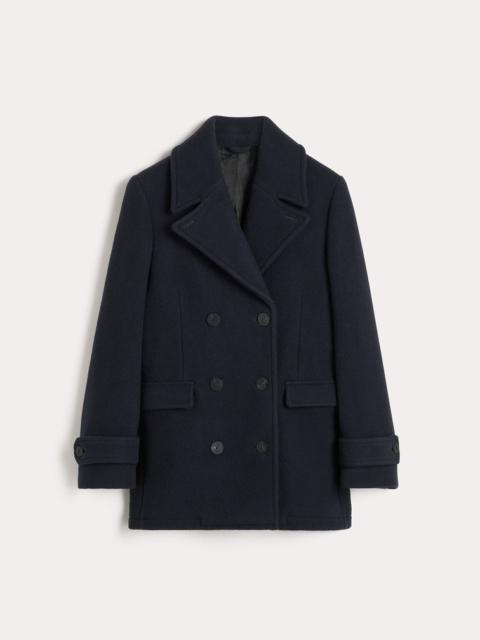 Soft felted wool peacoat navy
