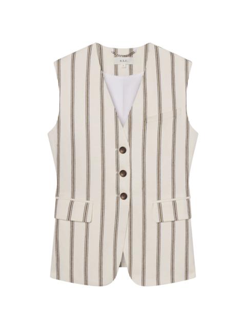 A.L.C. Noa Striped Linen Vest