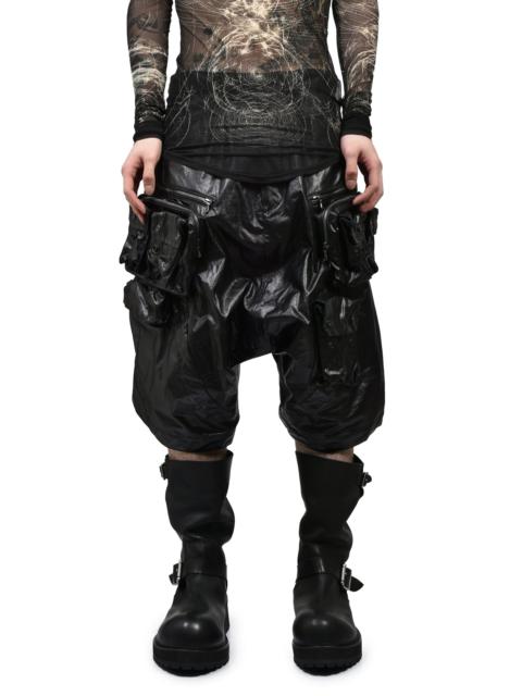 Julius LAMINATED CLOTH PANTS / BLK