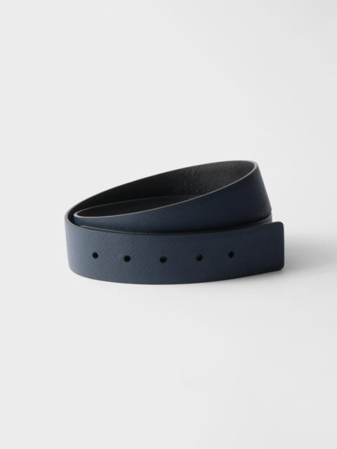 Prada Reversible Saffiano leather belt strap