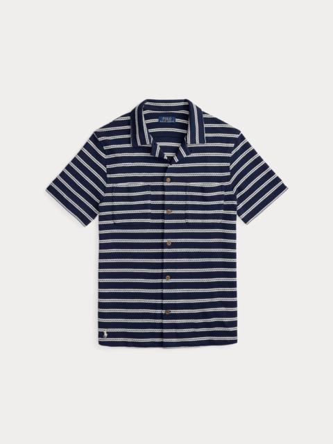 Polo Ralph Lauren Striped Pointelle-Ribbed Camp Shirt