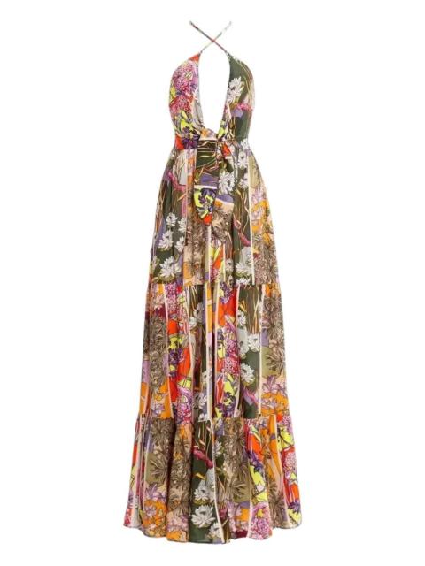Agua by Agua Bendita Fairy Suki tie-back floral maxi dress