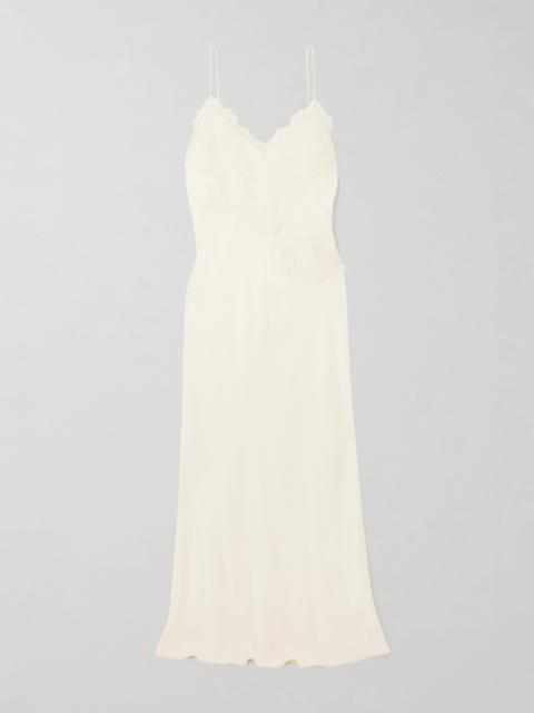 RÓHE Lace-trimmed Satin Maxi Dress