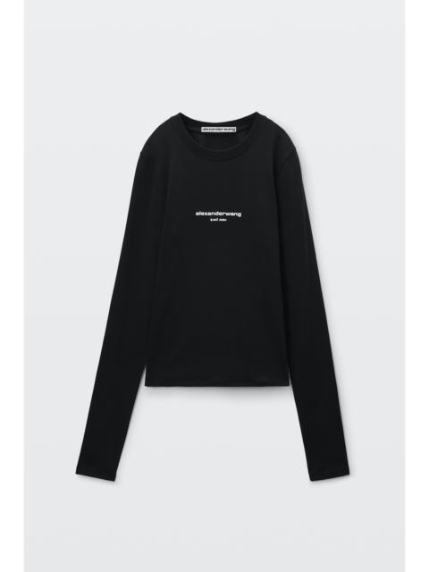 Alexander Wang logo print fitted tee