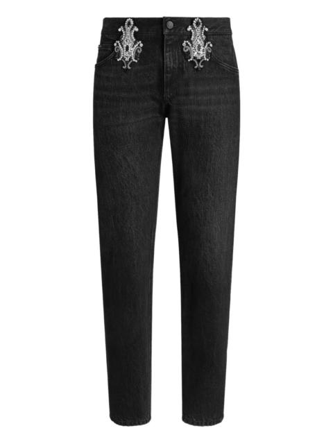 Dolce & Gabbana five-pocket embellished jeans